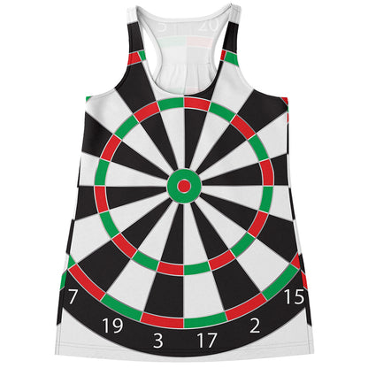 Classic Dartboard Print Women's Racerback Tank Top