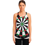 Classic Dartboard Print Women's Racerback Tank Top