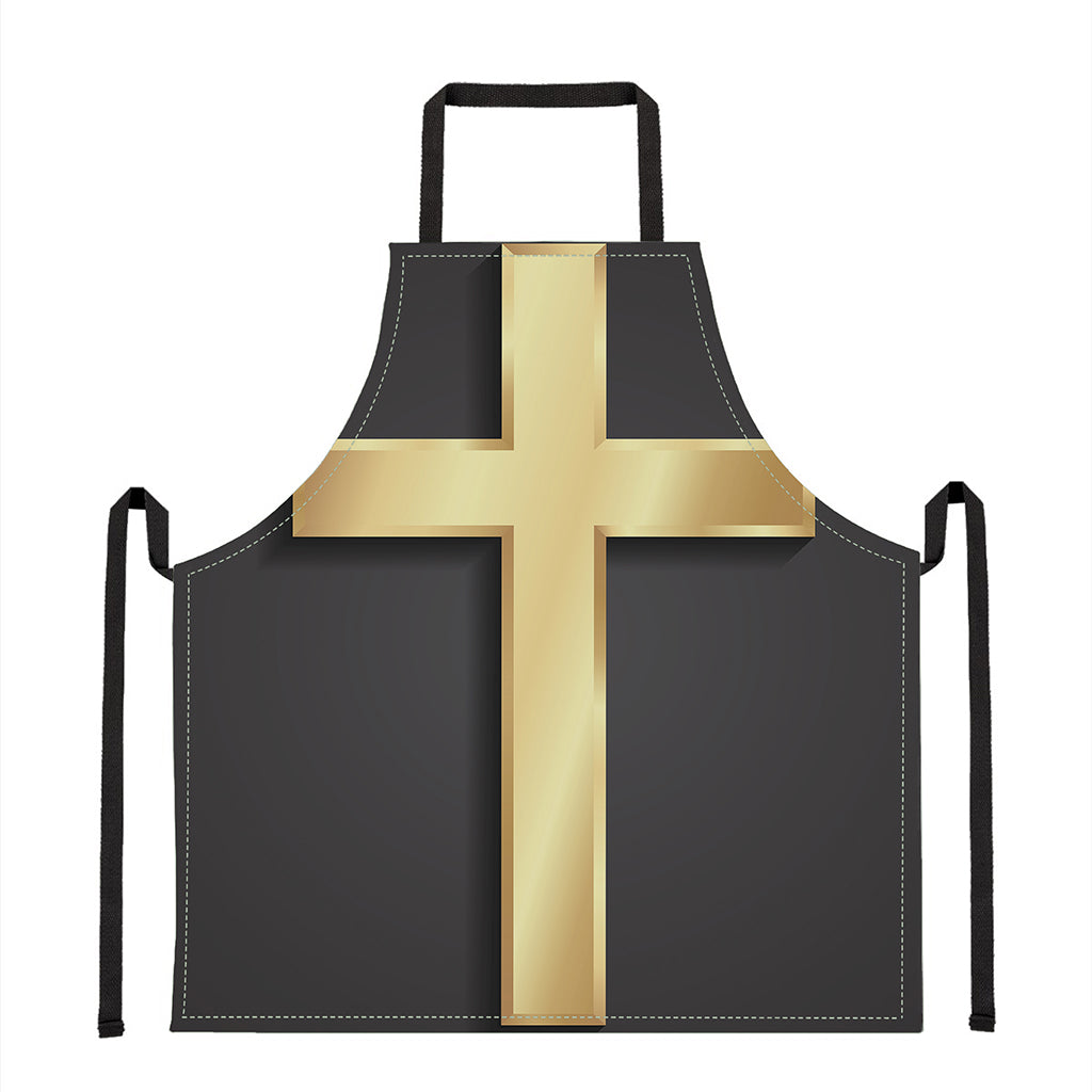 Classic Golden Cross Print Apron