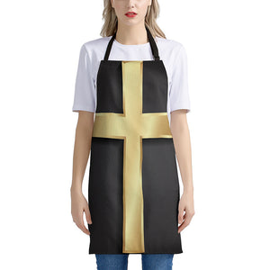 Classic Golden Cross Print Apron