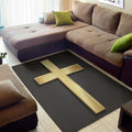 Classic Golden Cross Print Floor Mat