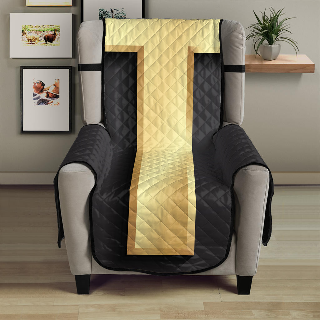 Classic Golden Cross Print Armchair Protector