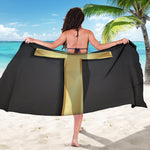Classic Golden Cross Print Beach Sarong Wrap