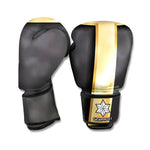 Classic Golden Cross Print Boxing Gloves