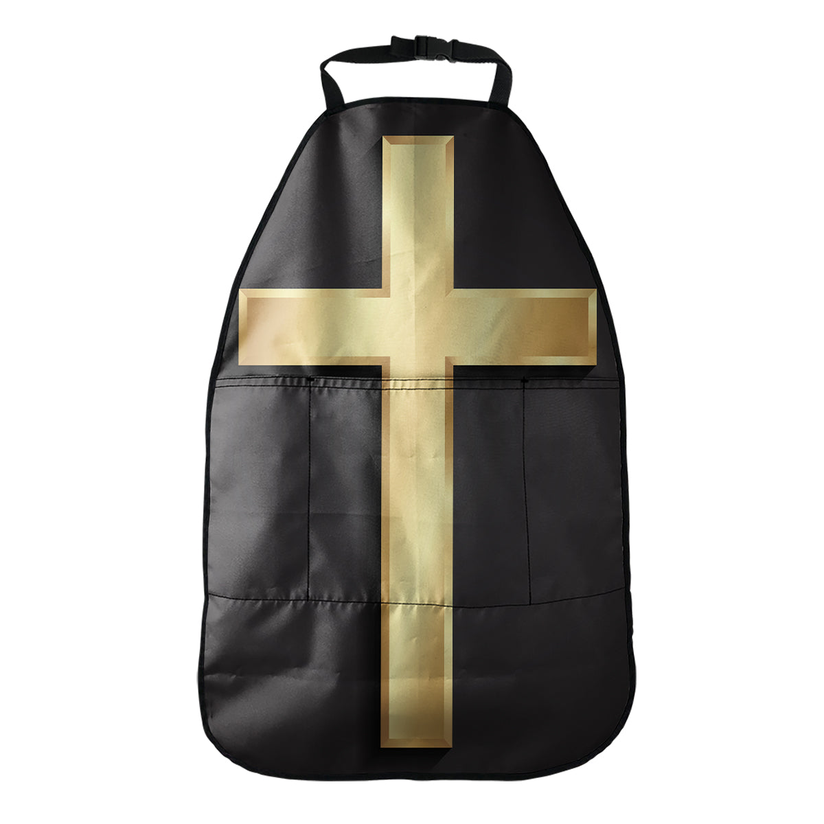 Classic Golden Cross Print Car Seat Organizers