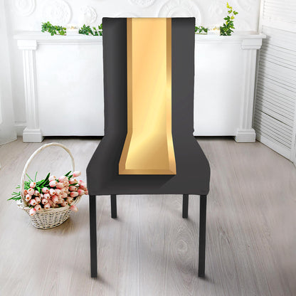 Classic Golden Cross Print Dining Chair Slipcover