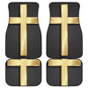 Classic Golden Cross Print Front and Back Car Floor Mats