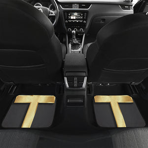 Classic Golden Cross Print Front and Back Car Floor Mats