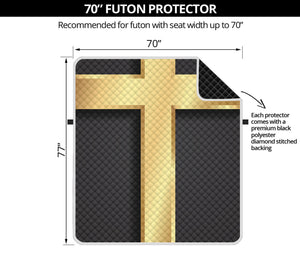 Classic Golden Cross Print Futon Protector