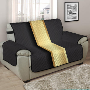 Classic Golden Cross Print Half Sofa Protector