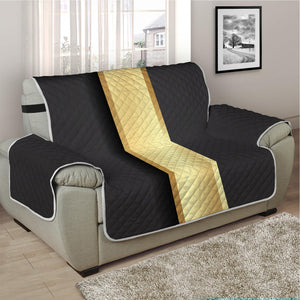 Classic Golden Cross Print Half Sofa Protector