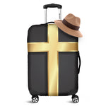 Classic Golden Cross Print Luggage Cover