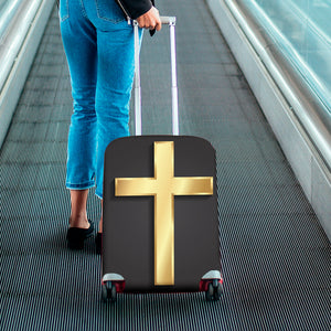 Classic Golden Cross Print Luggage Cover