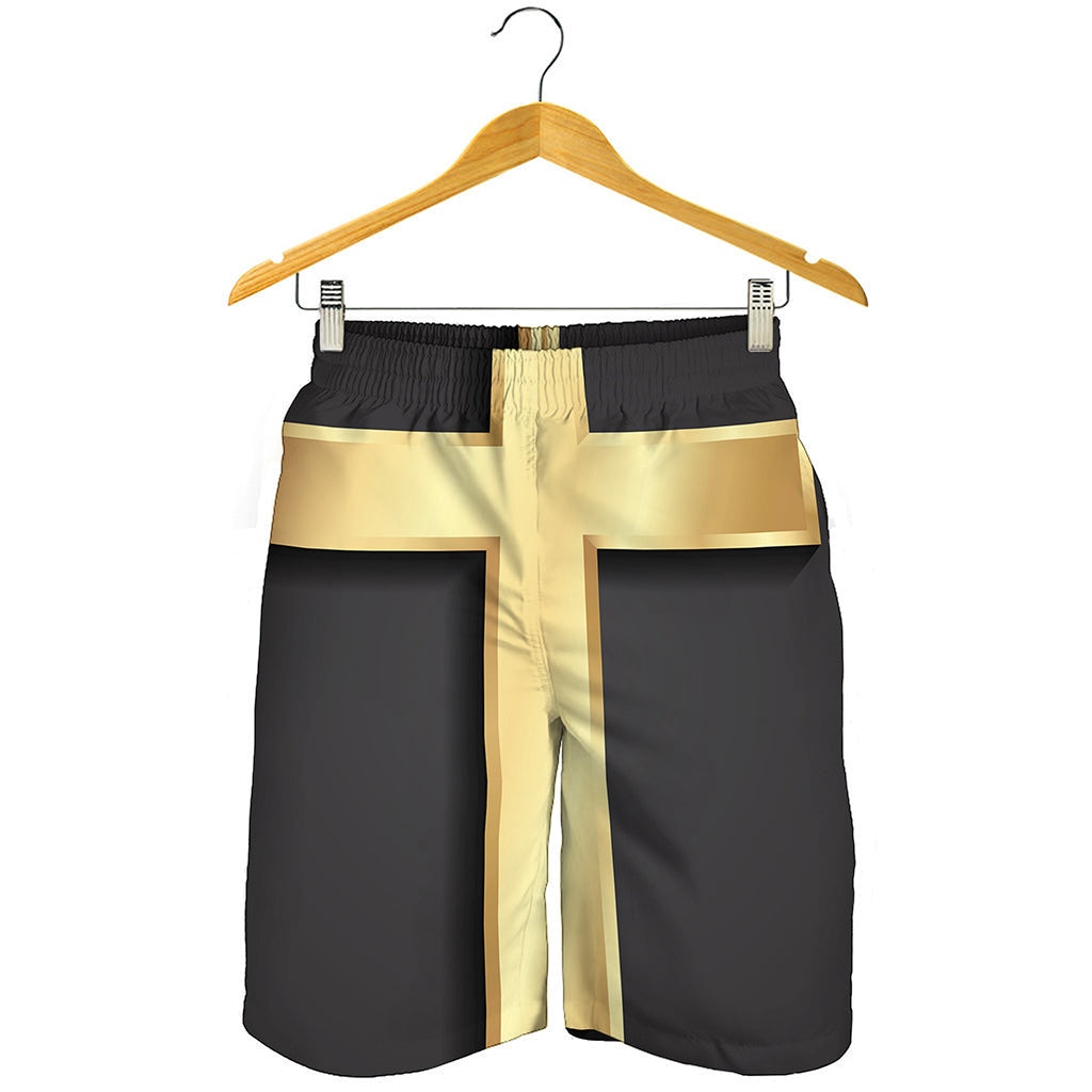 Classic Golden Cross Print Men's Shorts