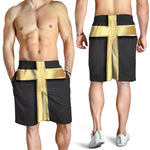 Classic Golden Cross Print Men's Shorts