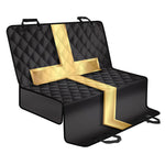 Classic Golden Cross Print Pet Car Back Seat Cover