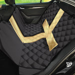 Classic Golden Cross Print Pet Car Back Seat Cover