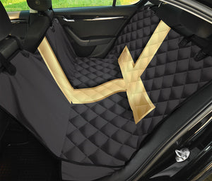 Classic Golden Cross Print Pet Car Back Seat Cover