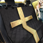 Classic Golden Cross Print Pet Car Back Seat Cover