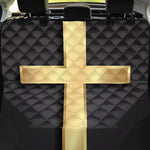 Classic Golden Cross Print Pet Car Back Seat Cover