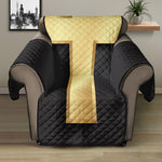 Classic Golden Cross Print Recliner Protector