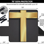 Classic Golden Cross Print Sofa Protector