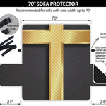 Classic Golden Cross Print Sofa Protector