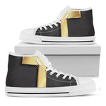 Classic Golden Cross Print White High Top Shoes