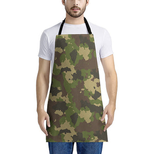 Classic Green Camouflage Print Apron