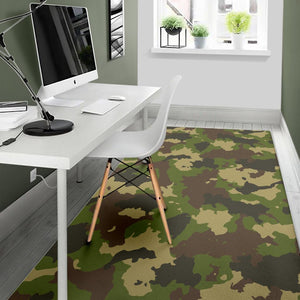 Classic Green Camouflage Print Area Rug GearFrost