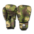 Classic Green Camouflage Print Boxing Gloves