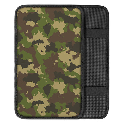 Classic Green Camouflage Print Car Center Console Cover