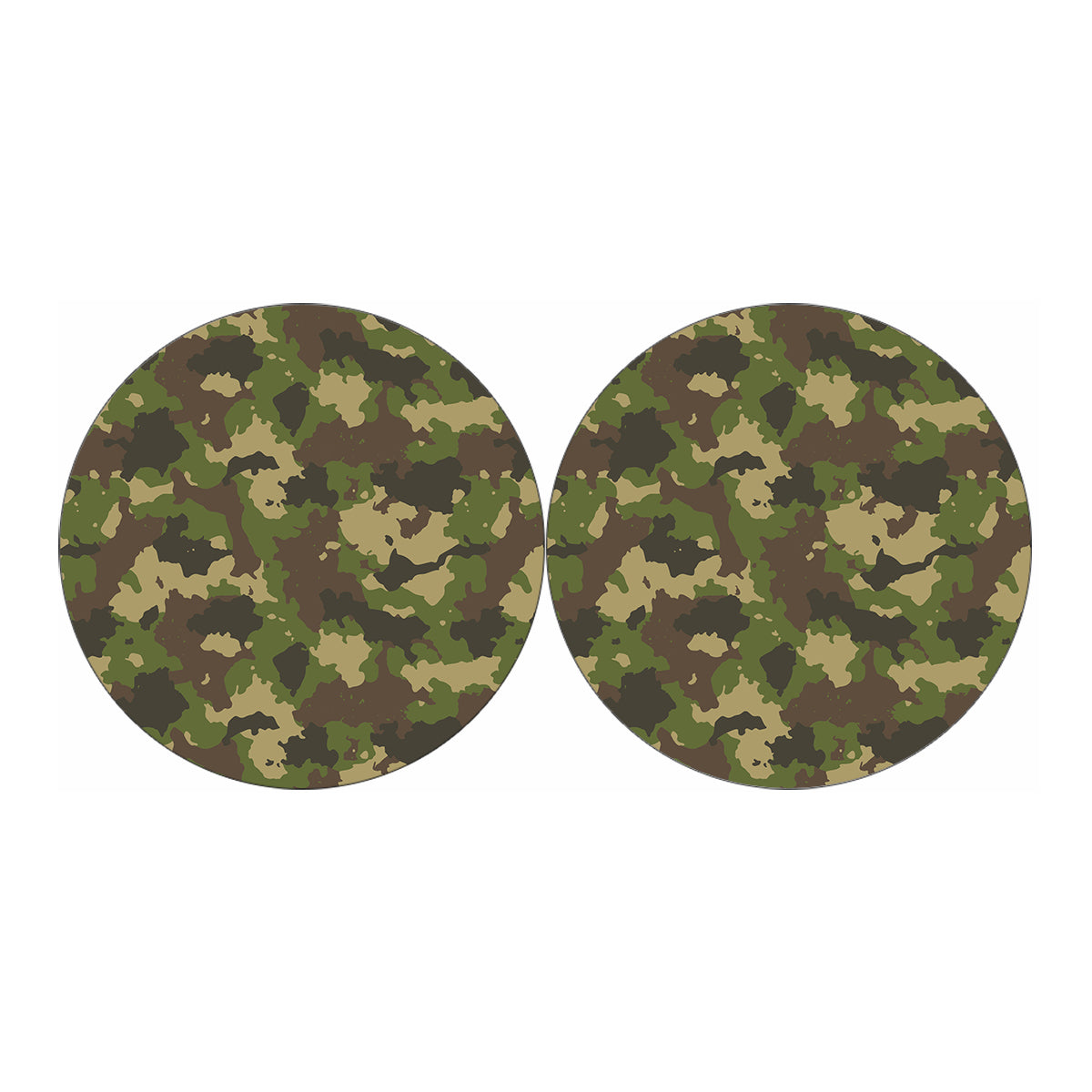 Classic Green Camouflage Print Car Coasters