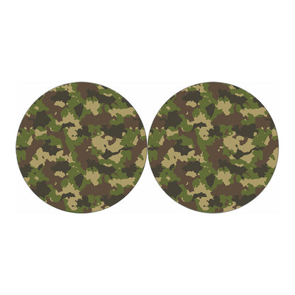Classic Green Camouflage Print Car Coasters