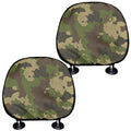 Classic Green Camouflage Print Car Headrest Covers