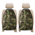 Classic Green Camouflage Print Car Seat Organizers