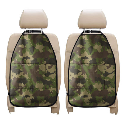 Classic Green Camouflage Print Car Seat Organizers