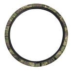 Classic Green Camouflage Print Car Steering Wheel Cover