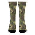 Classic Green Camouflage Print Crew Socks