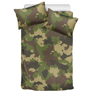 Classic Green Camouflage Print Duvet Cover Bedding Set