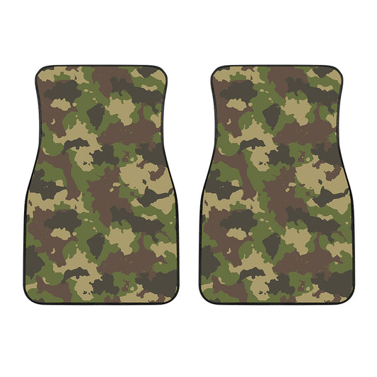 Classic Green Camouflage Print Front Car Floor Mats