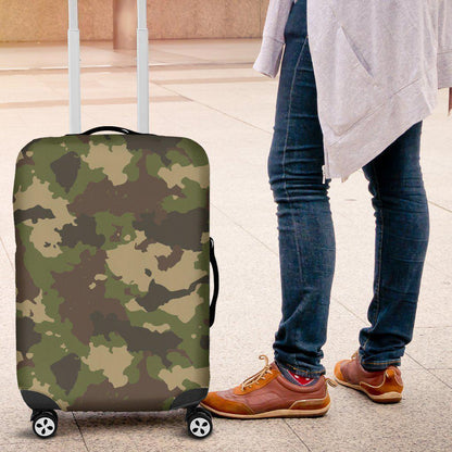 Classic Green Camouflage Print Luggage Cover GearFrost