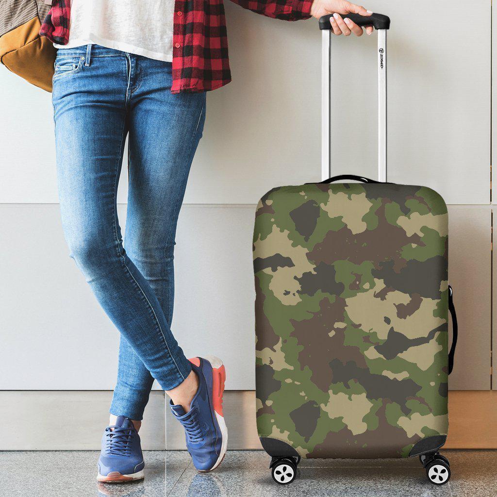 Classic Green Camouflage Print Luggage Cover GearFrost