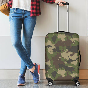 Classic Green Camouflage Print Luggage Cover GearFrost