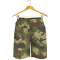 Classic Green Camouflage Print Men's Shorts