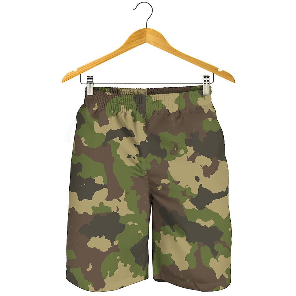 Classic Green Camouflage Print Men's Shorts