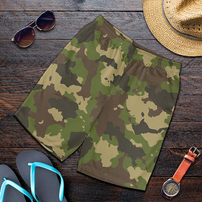 Classic Green Camouflage Print Men's Shorts