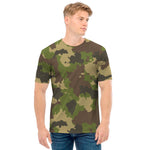 Classic Green Camouflage Print Men's T-Shirt