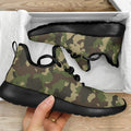 Classic Green Camouflage Print Mesh Knit Shoes