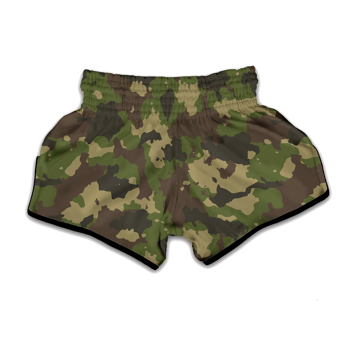 Classic Green Camouflage Print Muay Thai Boxing Shorts